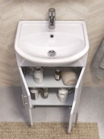 Тумба с раковиной Vigo 55 напольная, белая