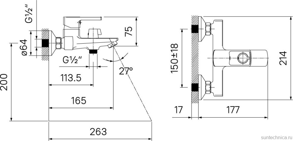 Душевой комплект Смеситель IDDIS Bild BILSB00i02WA + Гарнитур BIL3F65i16