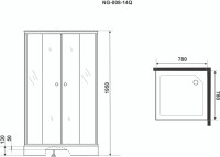 Душевой уголок Niagara Eco NG-008-14Q матовое, с поддоном