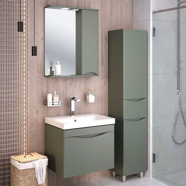 Мебель для ванной комнаты Runo Афина 60 цемент