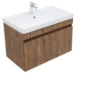 Тумба с раковиной Aquanet Оптима 80 подвесная, дуб рустикальный