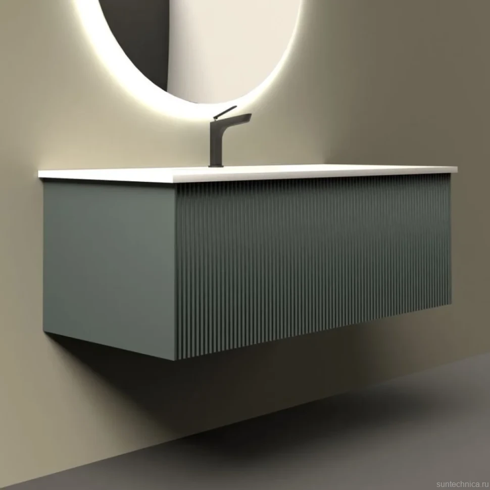 Тумба с раковиной La Fenice Terra 100 серая