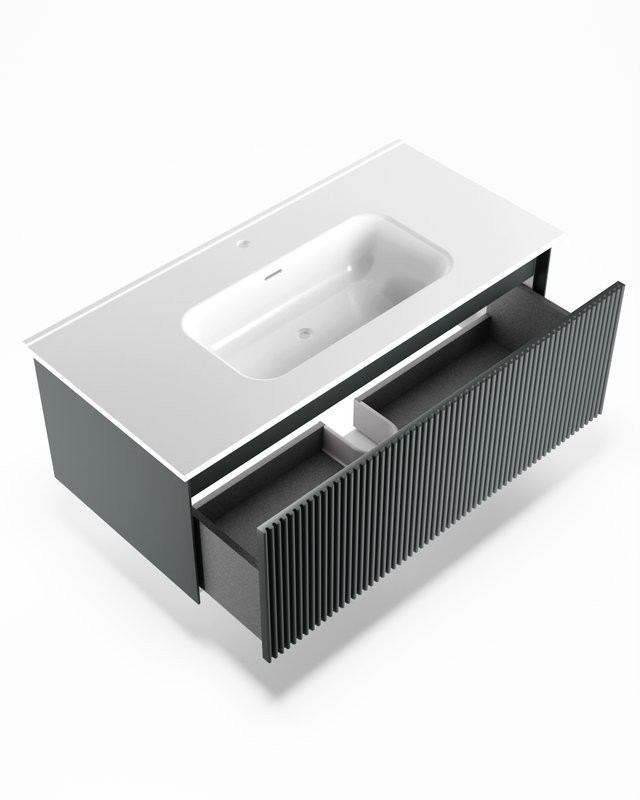 Тумба с раковиной La Fenice Terra 100 серая