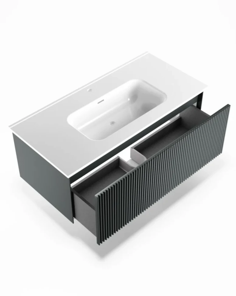 Тумба с раковиной La Fenice Terra 100 серая