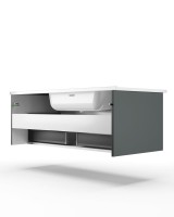 Тумба с раковиной La Fenice Terra 100 серая