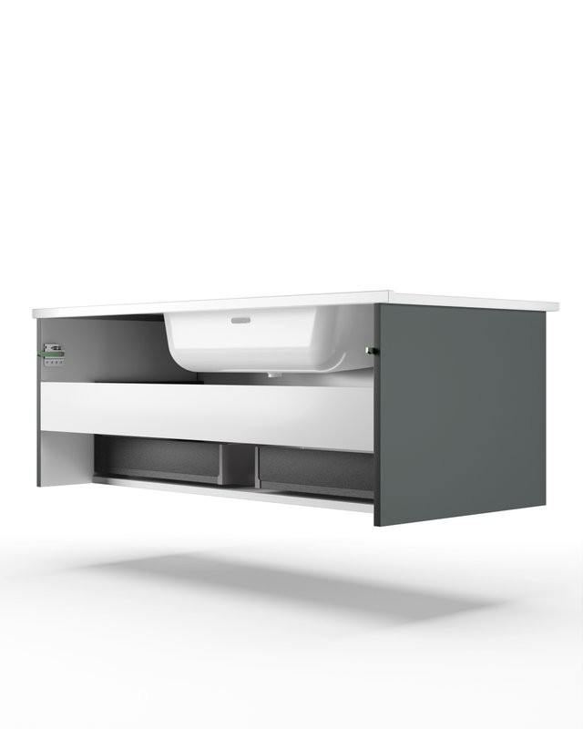 Тумба с раковиной La Fenice Terra 100 серая