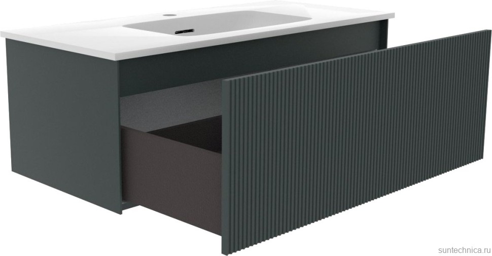 Тумба с раковиной La Fenice Terra 100 серая