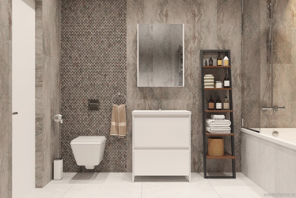 Тумба под раковину Velvex Klaufs 70.2Y белая, напольная