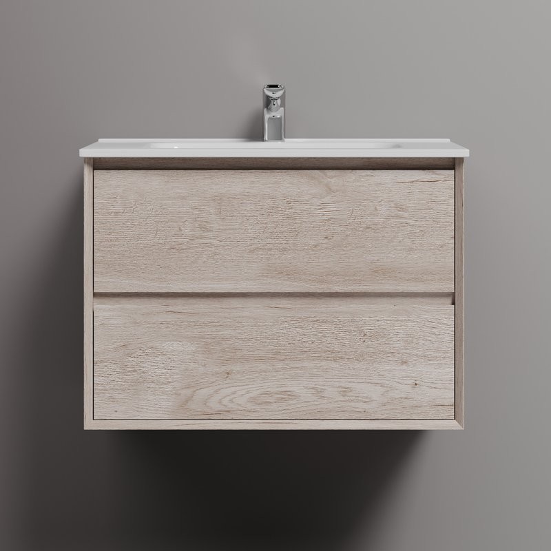 Тумба с раковиной Sancos Marmi 2.0 70 дуб галифакс натуральный, раковина CN7007