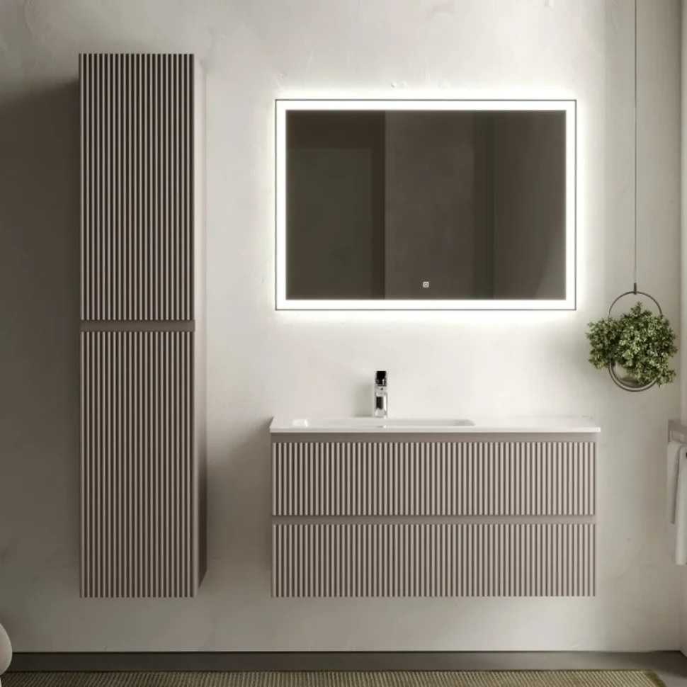 Мебель для ванной комнаты Sancos Snob R 100 см, L, doha soft