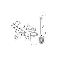 Ершик для унитаза Abber Osten 316 AA1832BG брашированное светлое золото