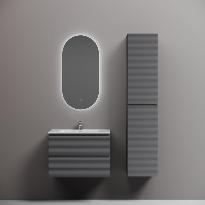 Мебель для ванной комнаты Sancos Folk 70 grey soft, раковина CN7007