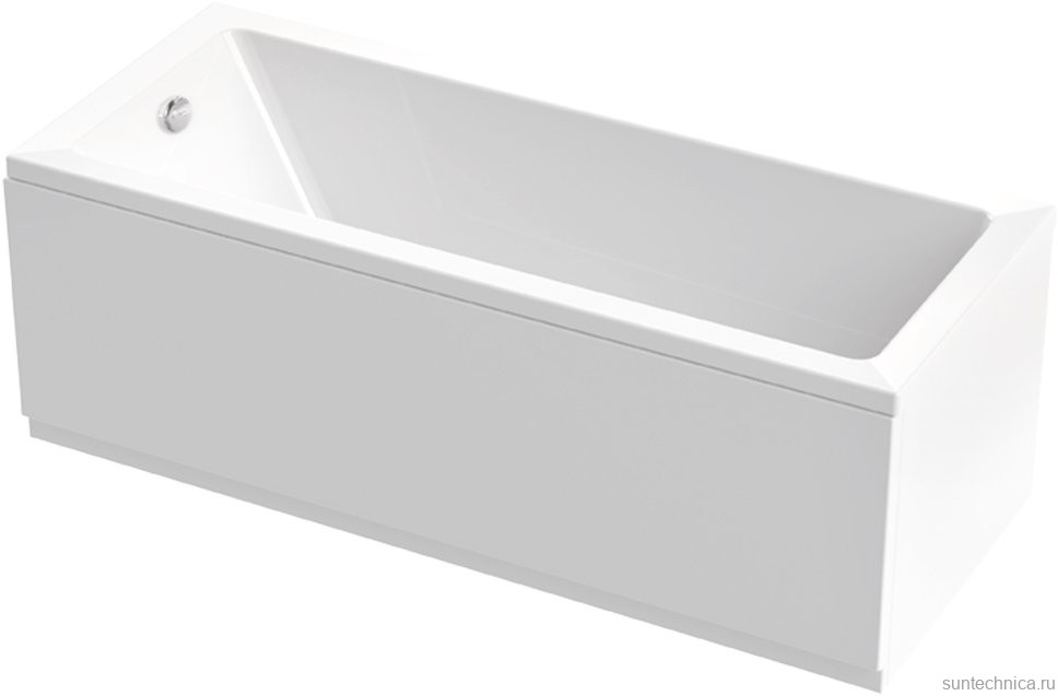 Акриловая ванна Cezares Plane Solo 180x80 см, пристенная, белая, на ножках