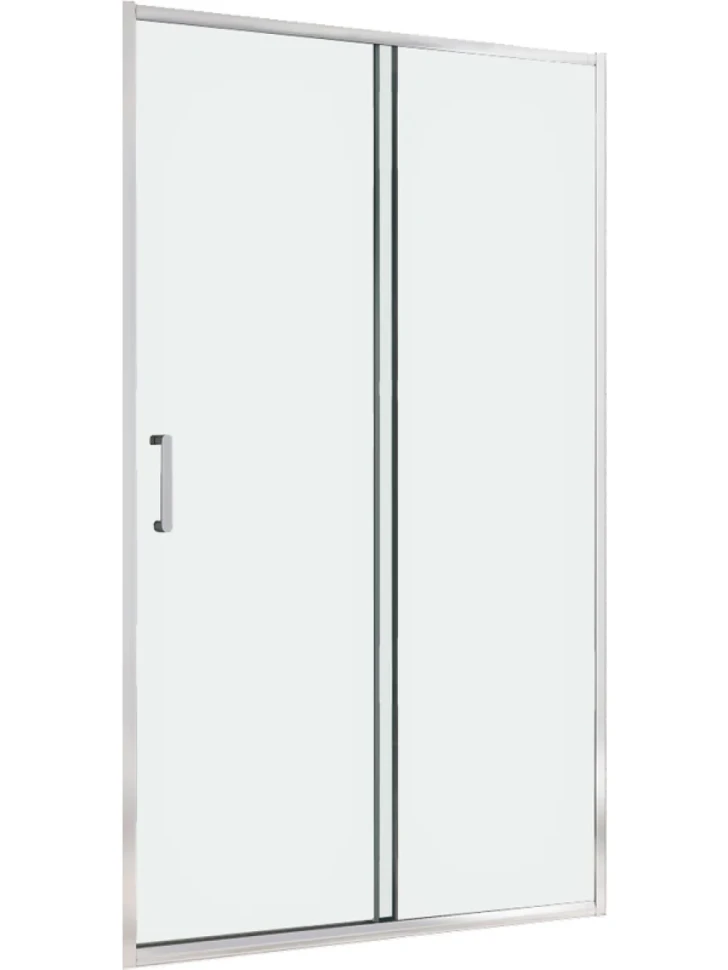 Душевая дверь в нишу Abber Schwarzer Diamant AG301005 100 см, профиль хром, стекло прозрачное