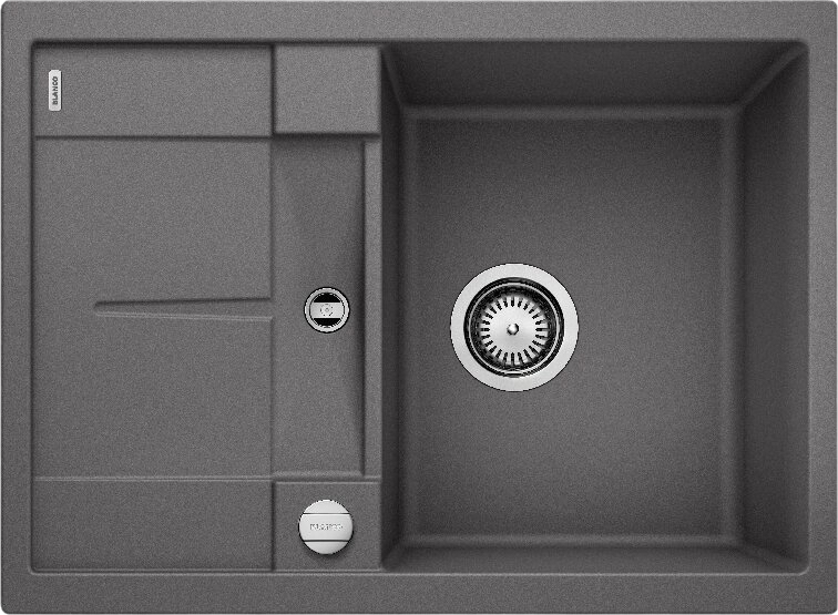 Комплект Мойка Blanco Metra 45S Compact 519573 темная скала + Смеситель Grohe Euroeco