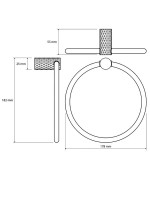 Держатель для полотенец Bemeta Zyra 174204060 матовое золото-шампань, кольцо
