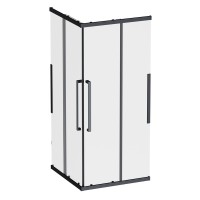 Душевой уголок AM.PM Func W84G-403-9090-BT 90х90 см, профиль черный матовый