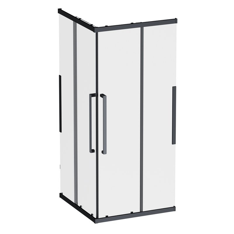 Душевой уголок AM.PM Func W84G-403-9090-BT 90х90 см, профиль черный матовый