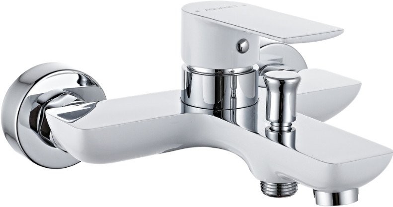 Душевой комплект Смеситель Aquanet Arctic AF520-20СW + Стойка Pragmatic AF430-70-R-C