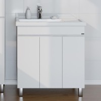 Тумба с раковиной СаНта Марс 80 П напольная, светлая
