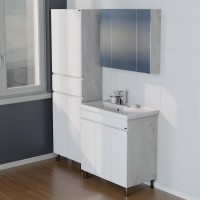 Тумба с раковиной СаНта Марс 80 П напольная, светлая