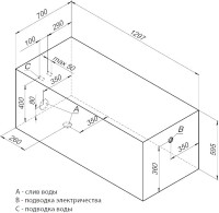 Акриловая ванна Aquanet West 130x70 см, пристенная, белая, с каркасом