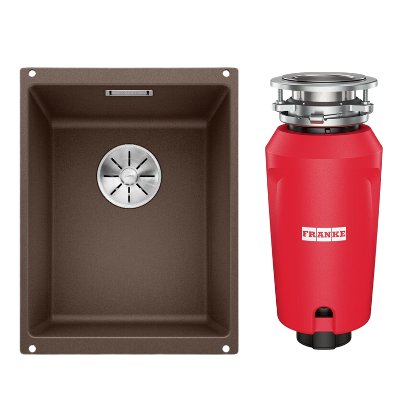 Комплект Мойка Blanco Subline 320-U кофе + Измельчитель Franke
