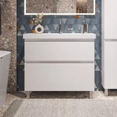 Тумба под раковину SanStar Riana 90 напольная, белая