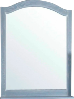 Зеркало ASB-Woodline Модерн 85 рошфор, белая патина, с полкой
