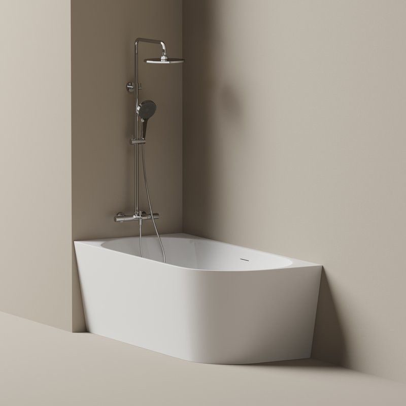 Акриловая ванна Edge 1700x800x580, угловая, левая, FB23L