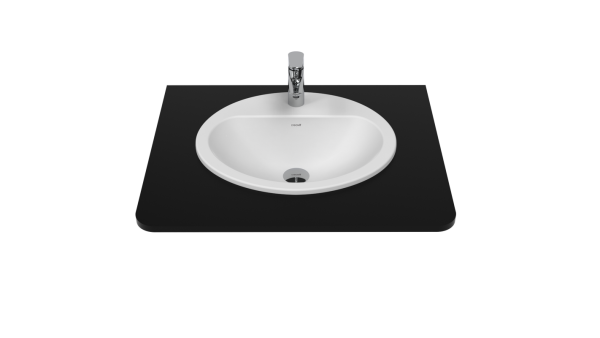 Раковина встраиваемая сверху Creavit TP225-00CB00E-0000 53 глянцевая белая, овальная