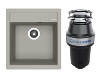 Комплект Мойка Florentina Липси 460 грей + Измельчитель KUCHENSTERN Muhle