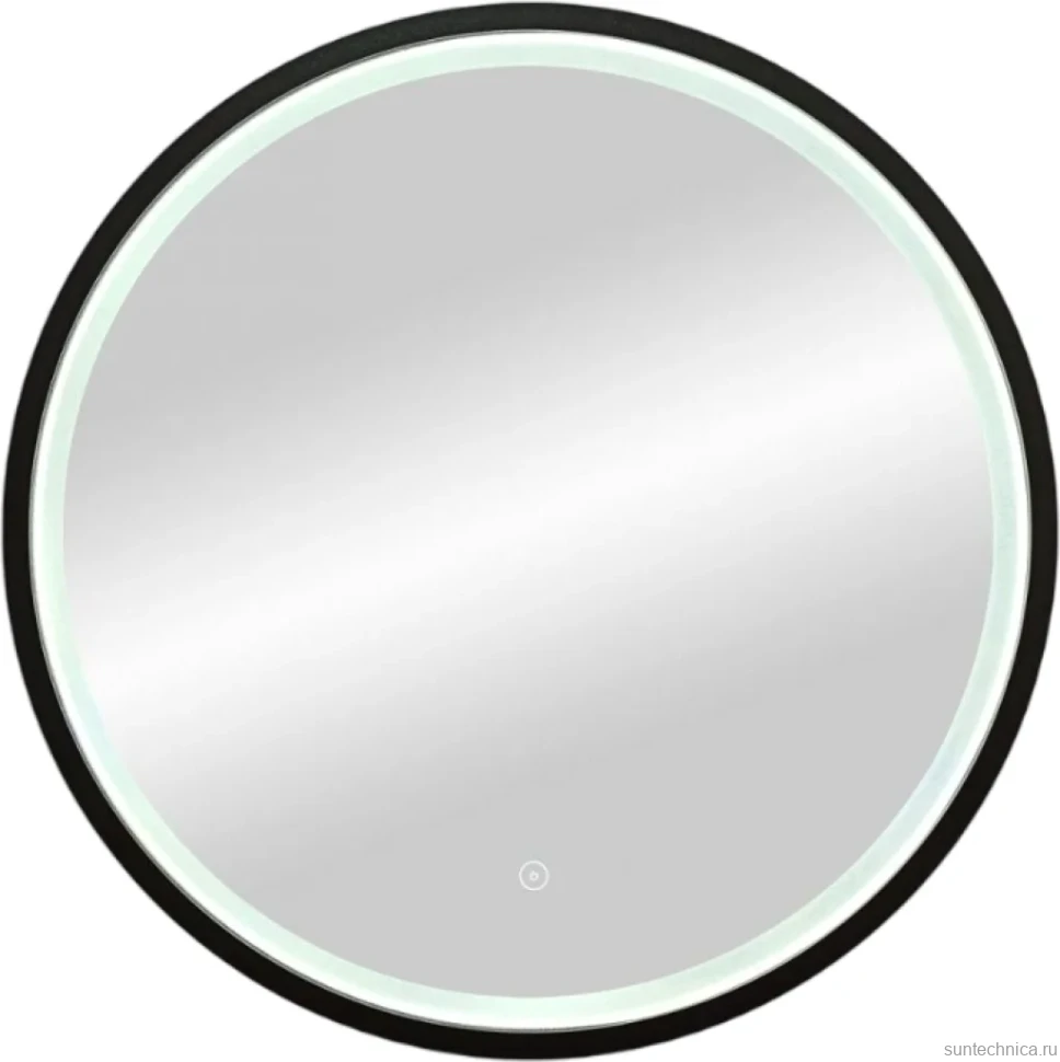 Зеркало круглое Art&Max Livorno AM-Liv-600-DS-F-Nero 60х60 черное, с LED-подсветкой, 6000k