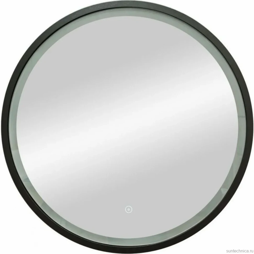 Зеркало круглое Art&Max Livorno AM-Liv-600-DS-F-Nero 60х60 черное, с LED-подсветкой, 6000k