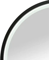 Зеркало круглое Art&Max Livorno AM-Liv-600-DS-F-Nero 60х60 черное, с LED-подсветкой, 6000k