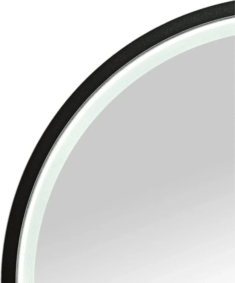 Зеркало круглое Art&Max Livorno AM-Liv-600-DS-F-Nero 60х60 черное, с LED-подсветкой, 6000k