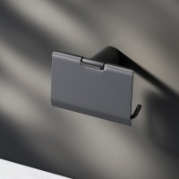 Держатель для туалетной бумаги AM.PM X-Joy A84341422 с крышкой, черный