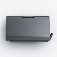 Держатель для туалетной бумаги AM.PM X-Joy A84341422 с крышкой, черный