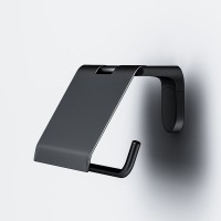 Держатель для туалетной бумаги AM.PM X-Joy A84341422 с крышкой, черный