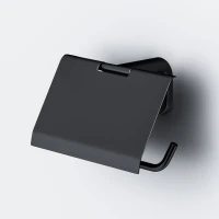 Держатель для туалетной бумаги AM.PM X-Joy A84341422 с крышкой, черный