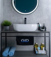 Накладная раковина GID Geometrico D1302 50 глянцевая белая, прямоугольная, фаянс