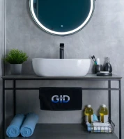Накладная раковина GID Geometrico D1302 50 глянцевая белая, прямоугольная, фаянс