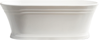 Акриловая ванна BelBagno BB402-1700-790 без опоры 170x80 см, отдельностоящая, белая, овальная, со сливом-переливом