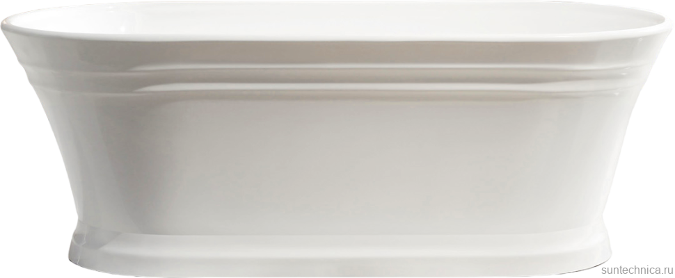 Акриловая ванна BelBagno BB402-1700-790 без опоры 170x80 см, отдельностоящая, белая, овальная, со сливом-переливом