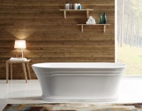 Акриловая ванна BelBagno BB402-1700-790 без опоры 170x80 см, отдельностоящая, белая, овальная, со сливом-переливом