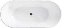 Акриловая ванна BelBagno BB402-1700-790 без опоры 170x80 см, отдельностоящая, белая, овальная, со сливом-переливом