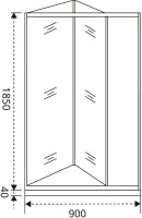 Душевая дверь в нишу Good Door Infinity SD-90-G-CH