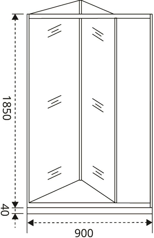 Душевая дверь в нишу Good Door Infinity SD-90-G-CH