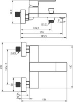 Душевой комплект Смеситель Damixa Gala 531000000 + Стойка 953000000