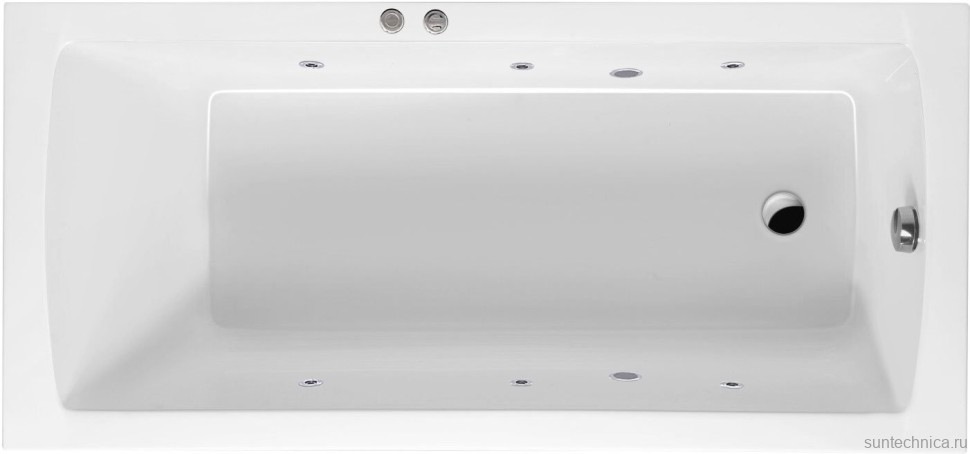 Акриловая ванна Excellent Aquaria WAEX.AQU16.SOFT 160x70 см, левая, встраиваемая, с гидромассажем, белая, с каркасом, со сливом-переливом